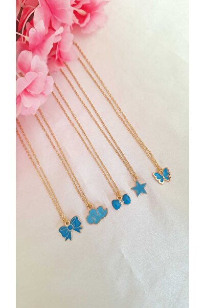 SOUL BY A&B 5Pcs Friendship Necklace Bff Necklace Blue Necklace Ribbon
