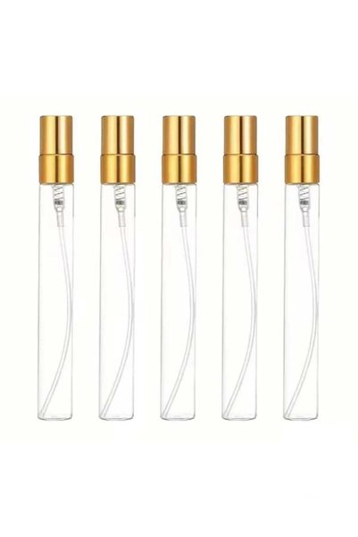 Hepta Collection 1 قطعة زجاجة عطر فارغة سعة 10 مل أنبوب زجاجي بغطاء لولبي سهل التركيب