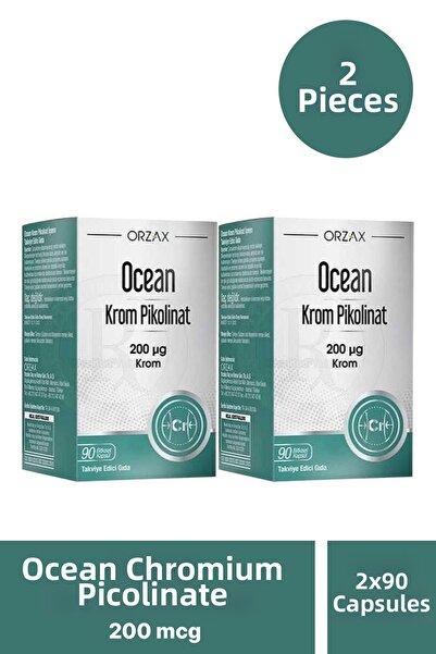 Ocean Chromium Picolinate 200 Mcg 90 Capsules 2 Pieces