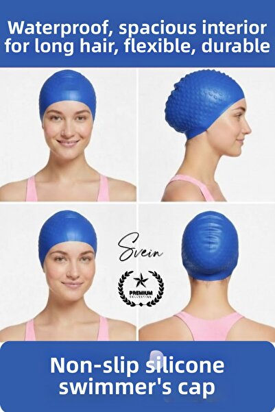Svein # Αδιάβροχο αντιολισθητικό σκουφάκι κολύμβησης από σιλικόνη για μακριά ...