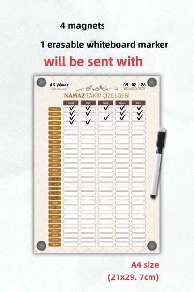 Metranya Prayer Tracker Chart, Prayer Starter Worship Guide Planner with Write-Through Feature, Prayer Tracker