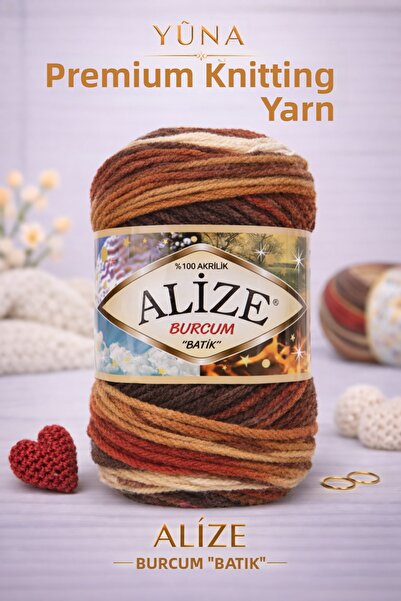 Alize Burcum Batik Knitting Yarn for Babies Scarf Beanie Ba Blanket Rgü Yarn ...