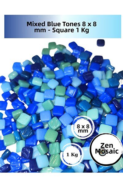 Zen Mozaik Pietre de mozaic din sticlă în culori asortate pentru lucrări de m...