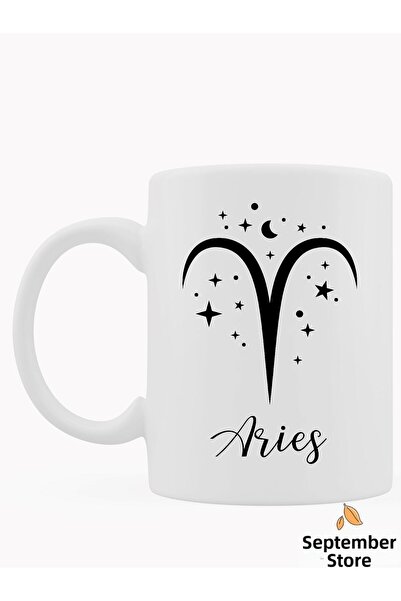 Eylül Design Aries Zodiac Special Design Printed Mug Cup Zodiac Mug-Coffee Cup