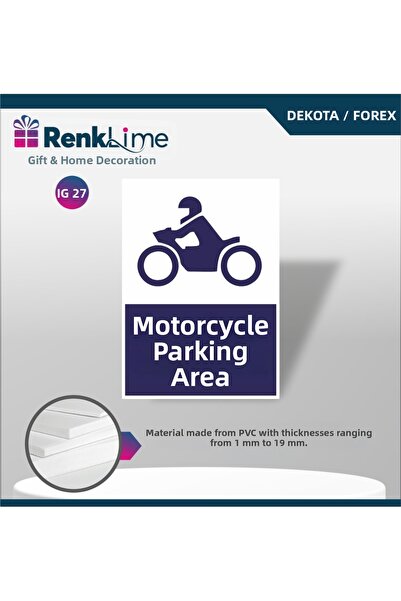 renklime Warning Sign - Motorcycle Parking Area