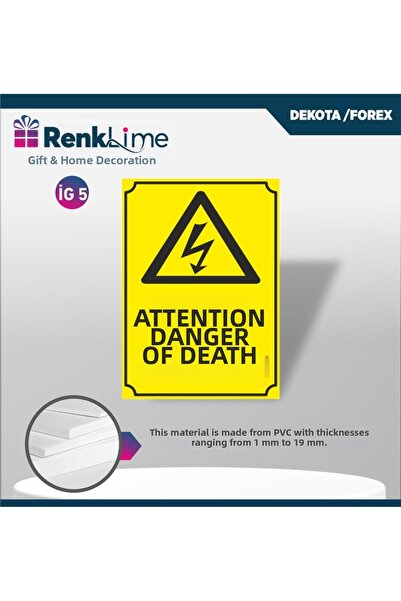 renklime Warning Sign - Caution Danger of Death