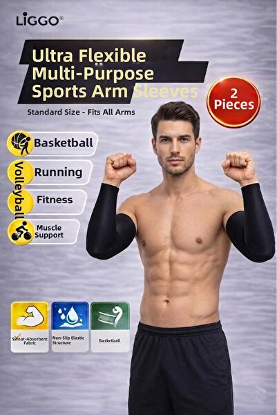 Liggo أكمام كرة السلة المزدوجة، أكمام الكرة الطائرة، أكمام رياضية من الليكرا