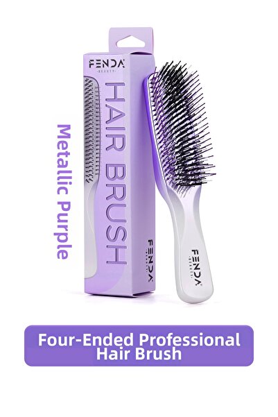 Fenda Επαγγελματική εργονομική μωβ βούρτσα μαλλιών 4 ακίδων FNDFPRO00003PR