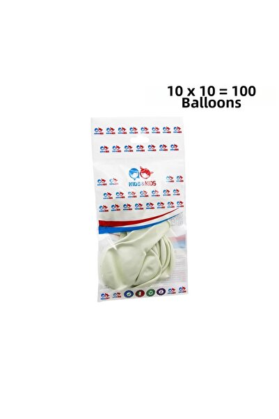 Go İthalat White 100Pcs Balloons G-90A (5343)