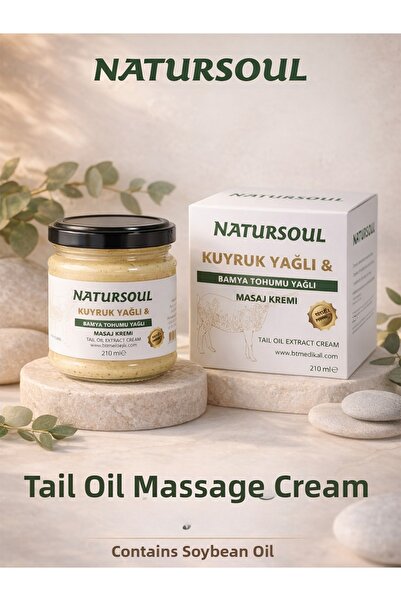 NATURSOUL Tail Oil and Okra Seed Oil Herbal Massage Cream 210 ml