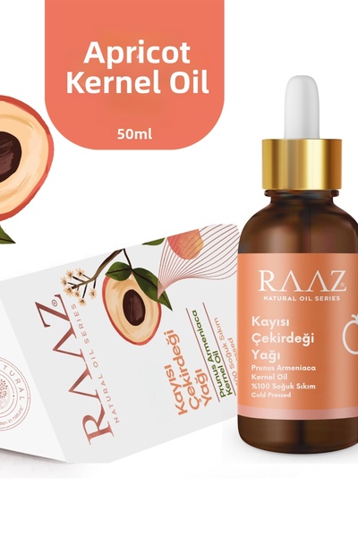 RAAZ زيت بذور المشمش 50 مل معصور على البارد نقي