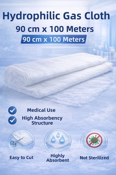 CT STONES لفافة شاش هيدروفيل 90 سم × 100 متر، شاش طبي ماص غير معقم