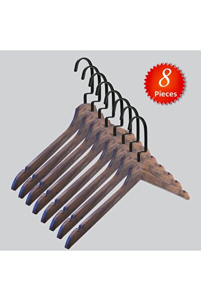 NYN Wooden (Black Hook Lama) Blouse, Dress, T-Shirt Hangers 8 Pieces