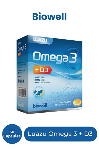 Biowell لوازو أوميجا 3 دي 3 60 كبسولة جل ناعمة