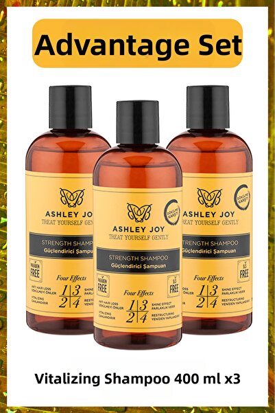 ASHLEY JOY Sulfate-Free Strengthening Shampoo with Keratin and Caffeine - 400...