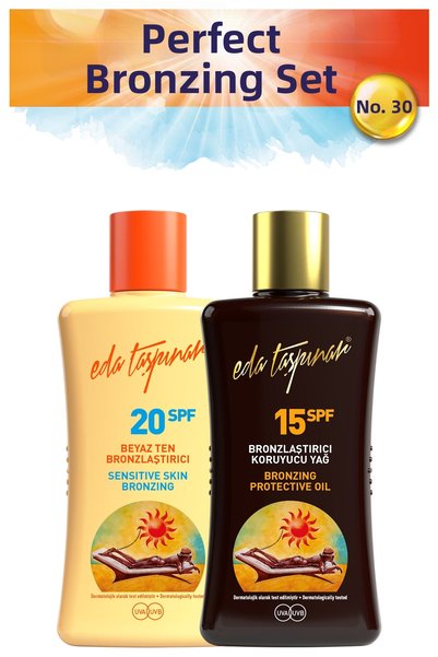 Eda Taşpınar Bronzing Protective Oil Spf15 200ml+ White Skin Bronzer 200ml