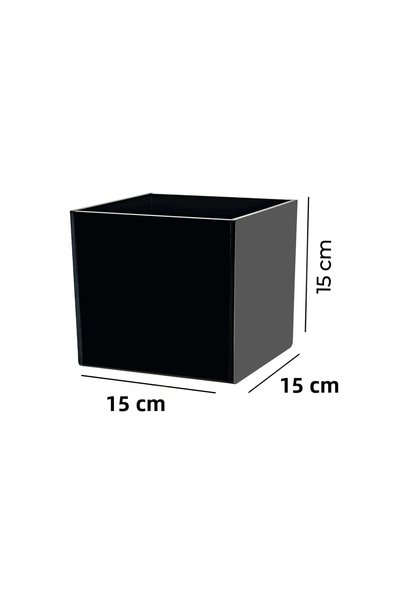 Trend Pleksi Multi-Purpose Storage Box with Black Lid (15cm X 15cm X 15cm)