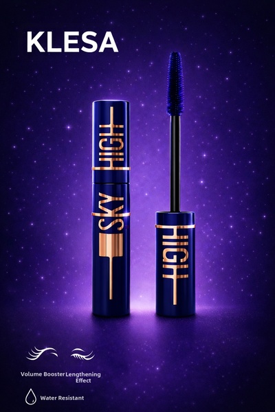 KLESA Sky High Blue Mascara Extra Volume Lengthening Effect Mascara in Water-...
