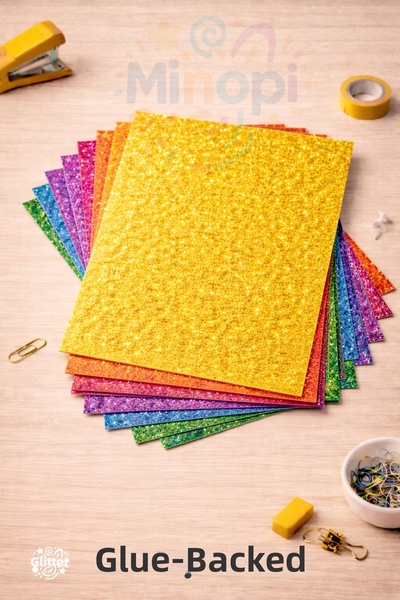 Minopi 10 ألوان إيفا إسفنجية لامعة 50 × 70 سم 10 عبوات 1.5 ملم