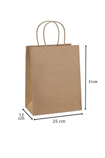 YCKTEDARİK τσάντα από χαρτόνι κραφτ 25*31*12 20 τεμάχια μεγέθους Α4