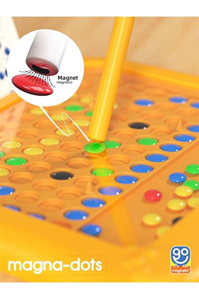 Go Toys Magnetic Dots- Steam Magnetic Coding Tablet Orange Screenless Game Activity Magnetic Building Blocks