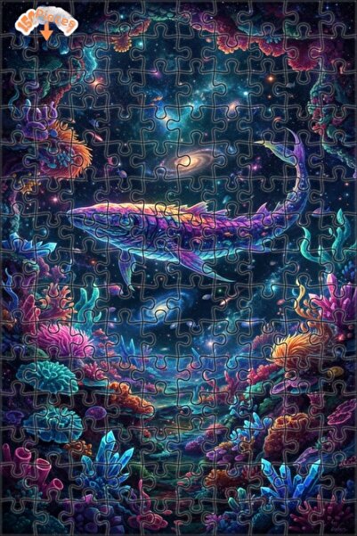 Esranın Dünyası لغز خشبي على شكل أسماك ومرجان فلكي، مزدوج الطبقات إطارًا، 150...