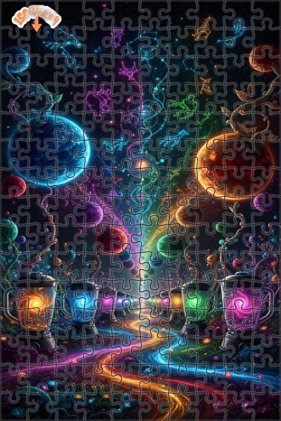 Esranın Dünyası لوحة زيتية لرؤية مجرة الأحلام الكونية 150 قطعة مقاس 20x30