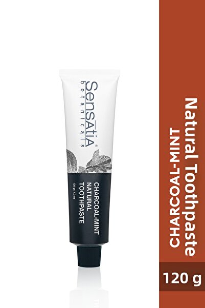 sensatia معجون أسنان طبيعي بنكهة النعناع بالفحم النشط، خالٍ من الفلورايد، SLS...
