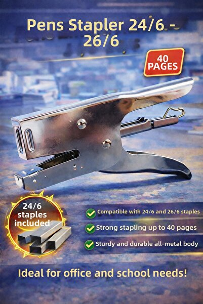 ANI OFİS KIRTASİYE A K Pens Stapler Machine 24/6 – 26/6 Compatible |   40 Pag...