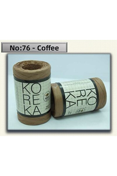 Milano Koreka N: 76 Brown Raffia Hand Knitting Yarn 100 Gr. 220 Meters.