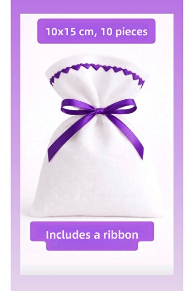 ALASEREN حقيبة من القماش الخام مقاس 10 × 15 مطرزة لحفلات الزفاف وأعياد الميلا...