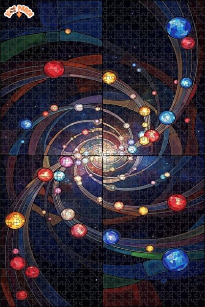 Esranın Dünyası لغز المجرة الغامضة ذو المظهر الحلزوني، لغز خشبي مكون من مزدوج...