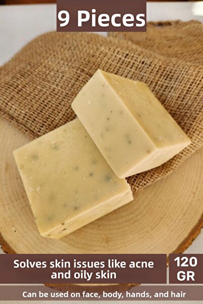 Carlburn # صابون عشبي طبيعي 100% برائحة جميلة لليدين والوجه والشعر والجسم، صا...