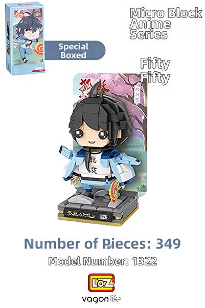 Vagonlife سلسلة لوز مايكرو أنمي 1322 موديل 349 قطعة مجموعة ألعاب زخرفية للبنا...