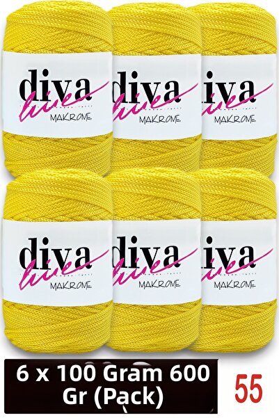 Diva İplik 1,5 mm - 600 γρ. - Πολυεστερική τσάντα μακραμέ Νήμα Supla (Συσκευα...