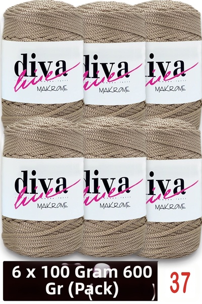 Diva İplik 1,5 мм - 600 г - Полиестерна корда за макраме чанти (опаковка от 6...