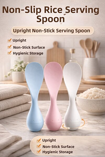 DİVAYS Non-Tipping Rice Serving Spoon |   Dik Duran Non-Stick Hygienic Servin...