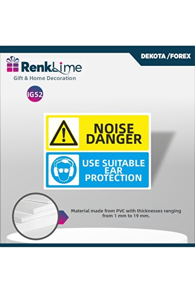 renklime Warning Sign - Noise Hazard