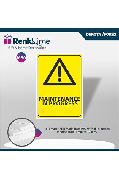 renklime Warning Sign - Maintenance in Progress