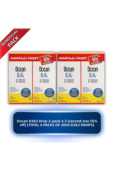 Orzax Ocean D3K2 Drops 20 ml Set of 2 (Total 4 Pcs 20ml)
