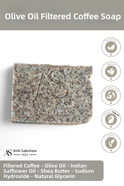 AS ANTİK SABUNHANE 1924 Coffee Soap with Filter Olive Oil