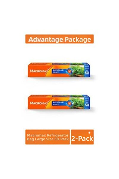 MACRO MAX 2 قطعة حقيبة ثلاجة ماكرامكس حجم كبير 2 × 50 قطعة