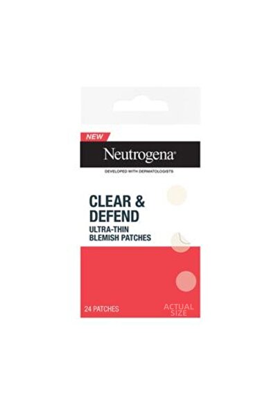 Neutrogena 2 Pieces of Clear & Defend Ultra Thin Blemish Tape, Pack of 24