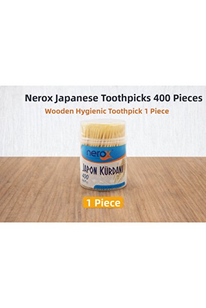 FREEDOM STOREE Nerox Japanese Toothpicks 400 Pieces Wooden Hygienic Toothpick...