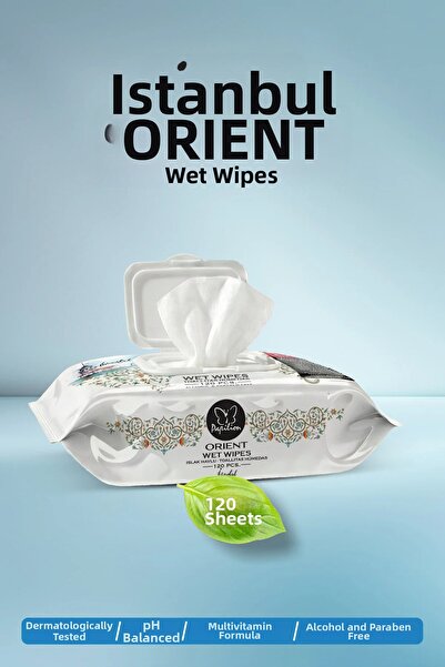 Papilion إسطنبول أورينت مناديل مبللة 120 ورقة لمسة لطيفة وانتعاش يدوم طويلاً