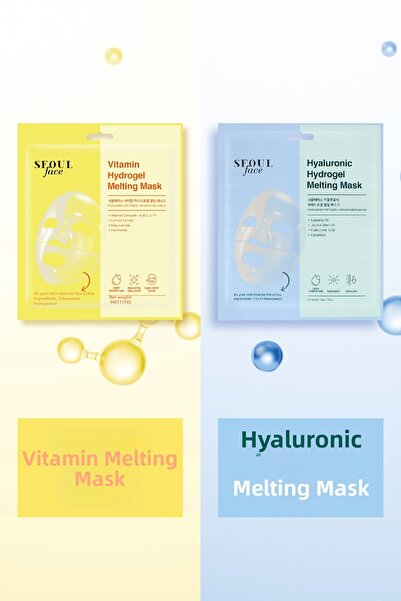Dermal Hydrogel Transparent Melting Mask with Vitamins and Hyaluronic Acid Ex...