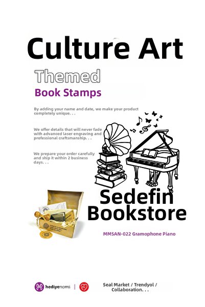 HEDİYENOMİ MühürMarket > ختم كتاب فني ثقافي لموسيقى البيانو والجرامافون - Ex-...