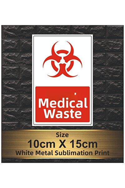 sıradışıhediyem الصفائح المعدنية البيضاء مع النفايات الطبية المكتوبة