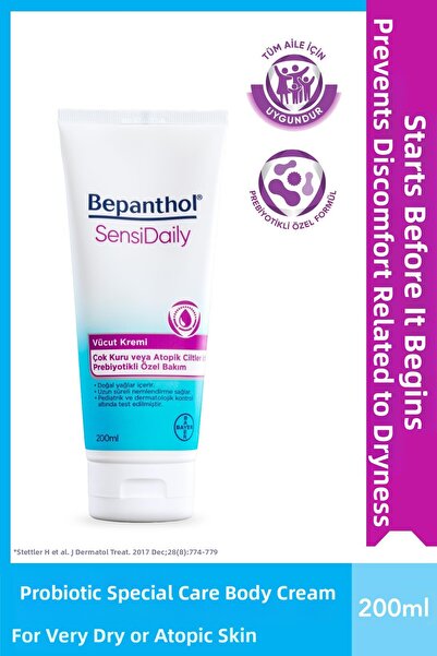 Bepanthol Sensidaily 200 ml Daily Body Care Cream - Very Dry and Atopic Skin,...