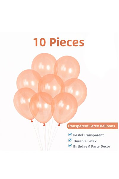 Laviyosa 10 Pieces Neon Fluorescent Transparent Latex Balloon 12 Inch Birthda...